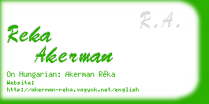 reka akerman business card